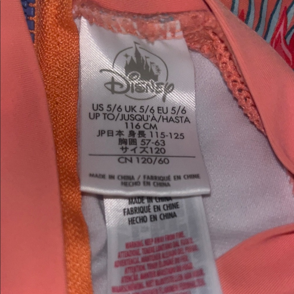 Disney Moana One Piece Swimsuit Size 5/6 - Picture 5 of 5